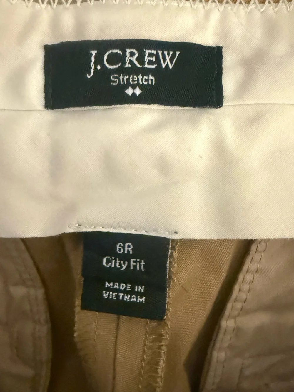 J.Crew City Fit Tan Stretch Chino Pants Women’s Size 6